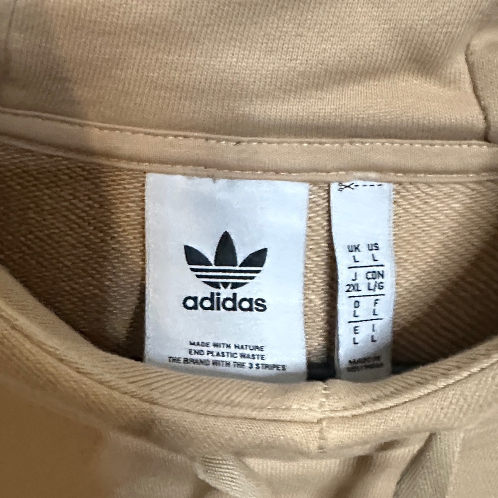 Adidas Parley Tan Hoodie with Drawstring - Picture 2 of 3